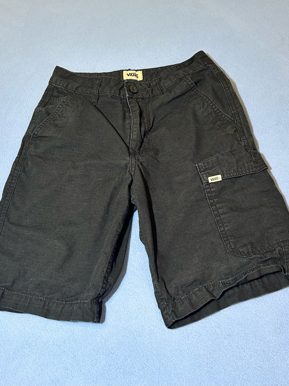 Vans Boys Black Cargo Shorts with Side Pocket